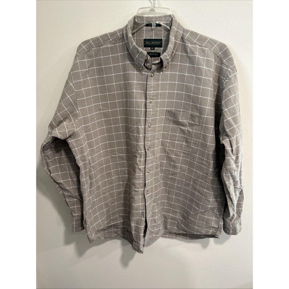 Vintage‎ Hill & Archer XL Cotton Plaid Button Down Shirt